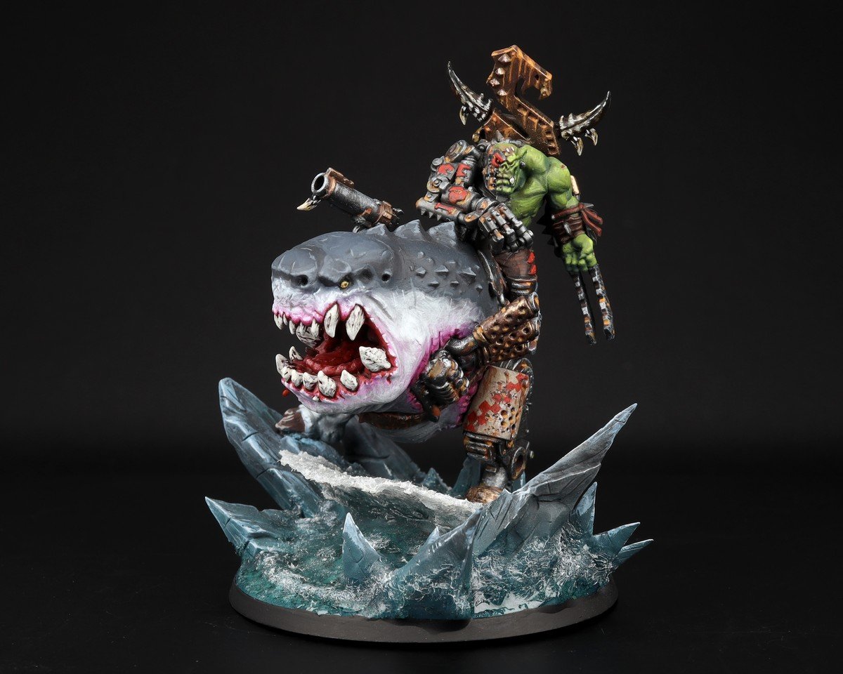 Custom Basing example - Ork on Shark